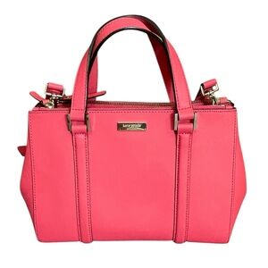 Kate Spade Newbury Lane Loden Pink Satchel purse with 2 types of straps
